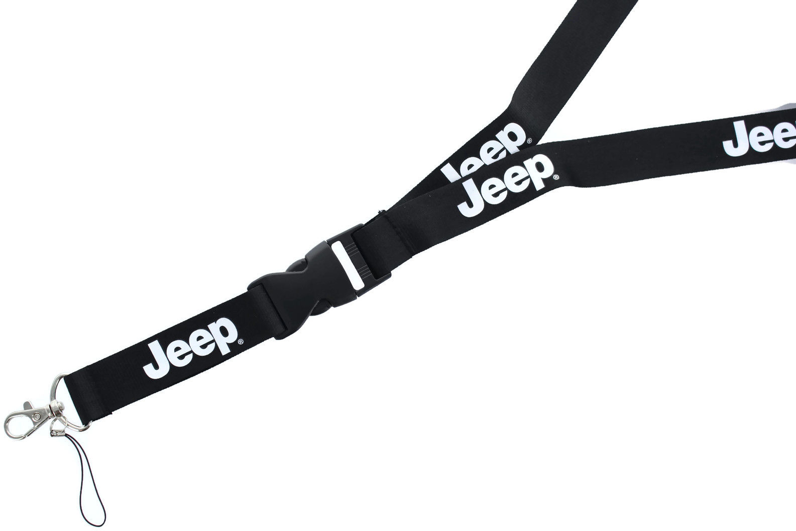 Black-White JEEP Lanyard Key Chain - Click Image to Close